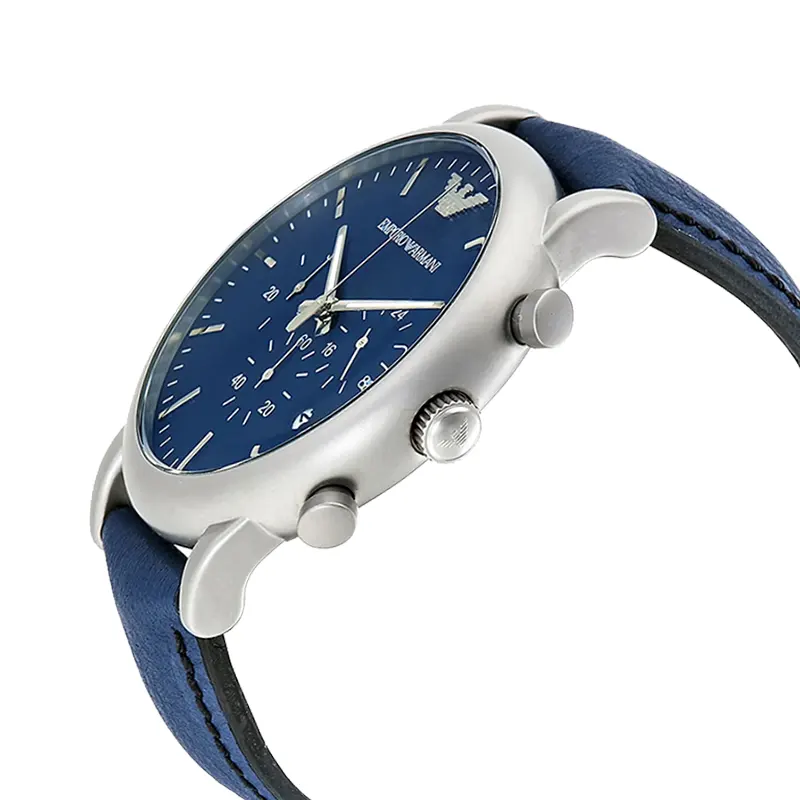 Emporio Armani Luigi Blue Leather Men's Watch | AR1969